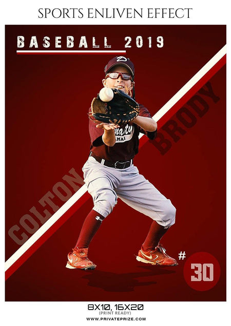 Colton Brody - Baseball Sports Enliven Effects Photography Template - PrivatePrize - Photography Templates