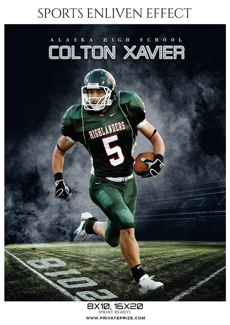 Colton Xavier - Football Sports Enliven Effect Photography Template - PrivatePrize - Photography Templates