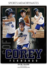Corey Fernando - Softball Sports Memory Mates Photoshop Template