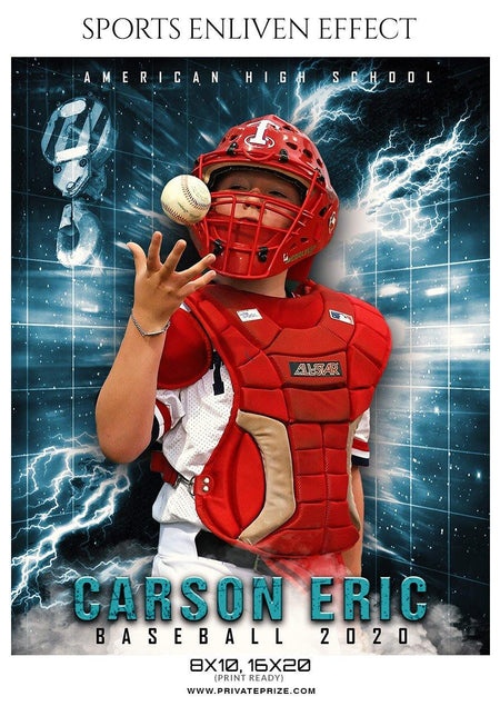 Carson Eric - Baseball Sports Enliven Effect Photography Template - PrivatePrize - Photography Templates