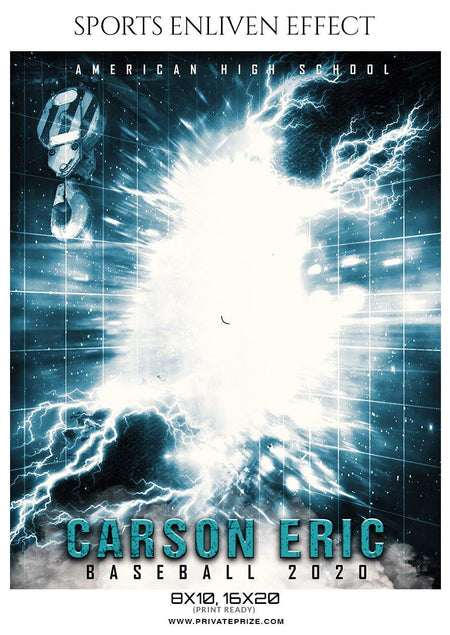 Carson Eric - Baseball Sports Enliven Effect Photography Template - PrivatePrize - Photography Templates