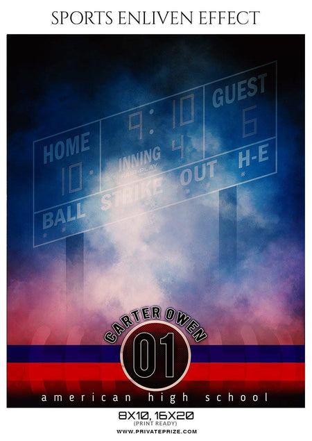 Carter Owen -  Football Sports Enliven Effect Photography Template - PrivatePrize - Photography Templates