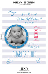 New Born Announcement Card