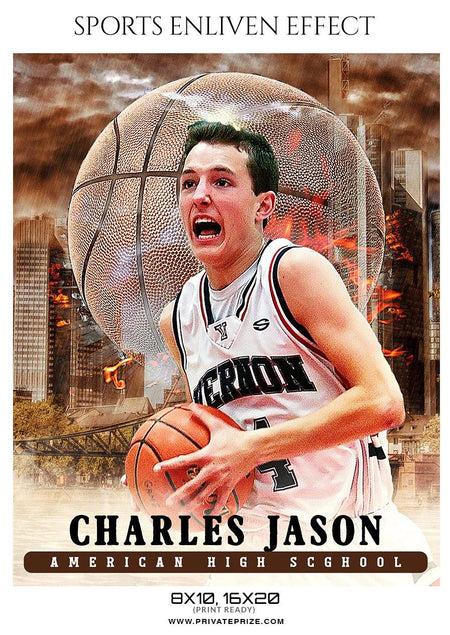 Charles Jason - Basketball Sports Enliven Effect Photography Template - PrivatePrize - Photography Templates