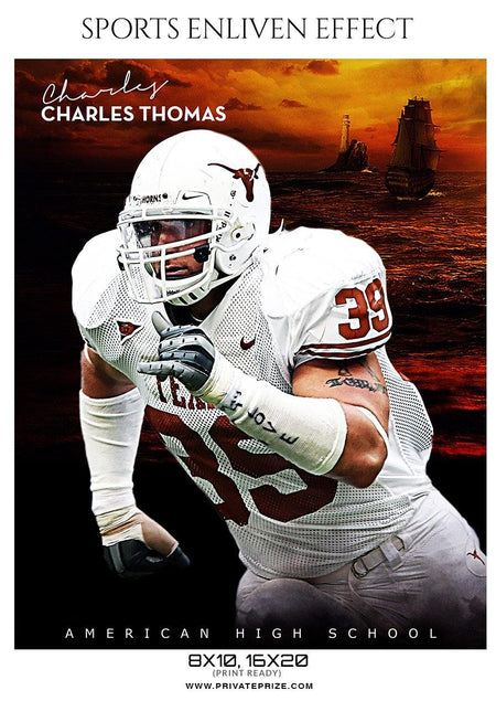 Charles Thomas - Football Sports Enliven Effect Photography Template - PrivatePrize - Photography Templates