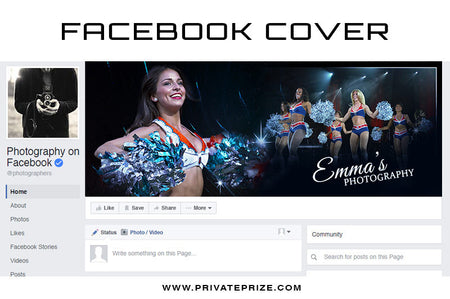 Facebook Timeline Cover Cheerleader Photography - Photography Photoshop Templates