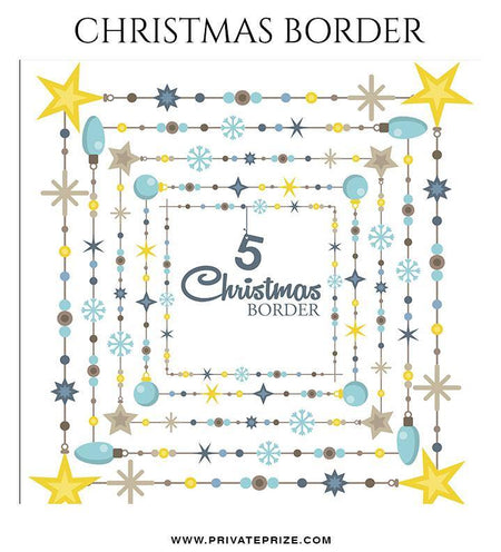 Christmas Border - Digital Frame - PrivatePrize - Photography Templates