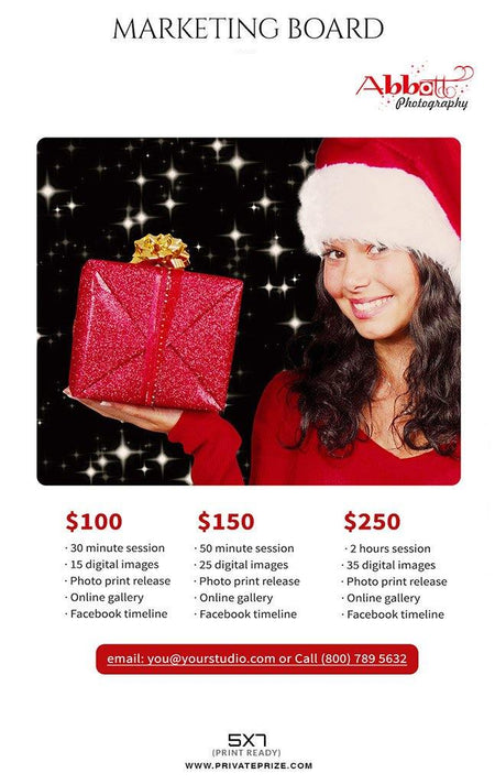 Christmas - Mini Session Flyer Template for Photographers - PrivatePrize - Photography Templates