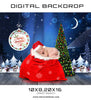 Christmas Baby Digital Background Template - Photography Photoshop Template