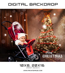 Christmas Baby Stroller Back Drop Template