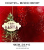 Christmas Digital Backdrop - I believe in Santa Photographer Template - Photography Photoshop Template