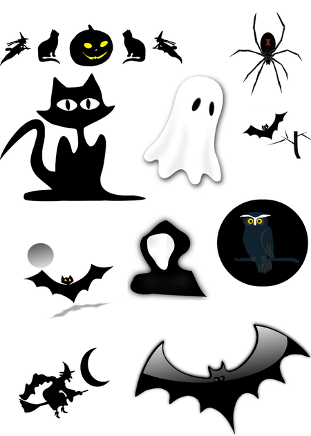Halloween Vector Graphics Set - Photography Photoshop Template