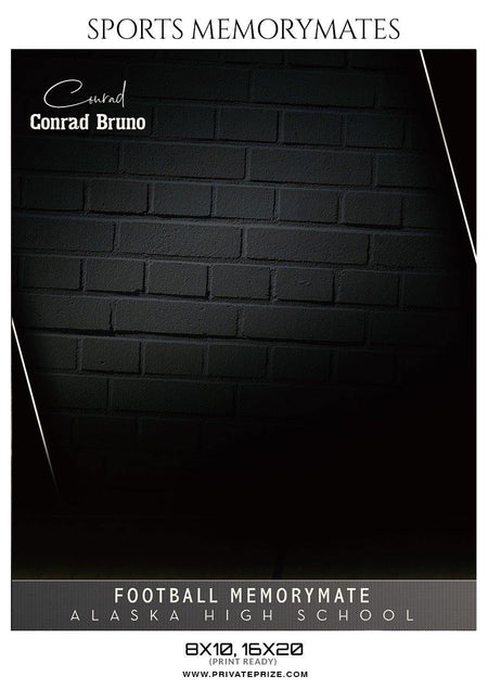 Conrad Bruno Football - Sports Memory Mates Photography Templates - PrivatePrize - Photography Templates