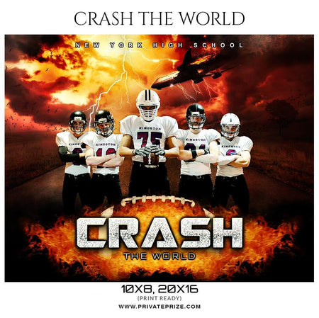 Crash the world  - Football Themed Sports Photography Template - PrivatePrize - Photography Templates