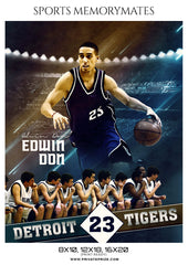 Edwin Don Basketball - Sports Memory Mate Photoshop Template