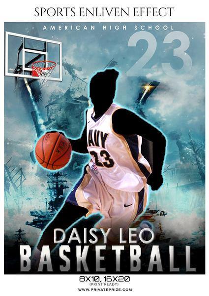Daisy Leo - Basketball Sports Enliven Effects Photography Template - PrivatePrize - Photography Templates