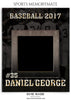 Daniel George Baseball- Sports Memory Mate Photoshop Template - Photography Photoshop Template