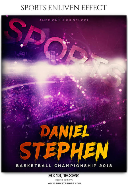Daniel Stephen - Basketball Sports Enliven Effects Photography Template - Photography Photoshop Template
