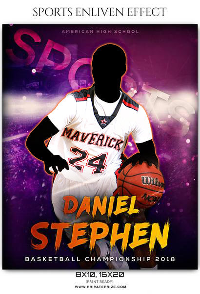 Daniel Stephen - Basketball Sports Enliven Effects Photography Template - Photography Photoshop Template