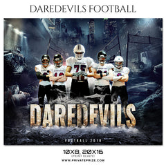 Daredevils - Football Themed Sports Photography Template