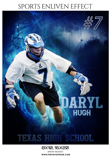 DARYL HUGH-LACROSSE- SPORTS ENLIVEN EFFECTS - Photography Photoshop Template
