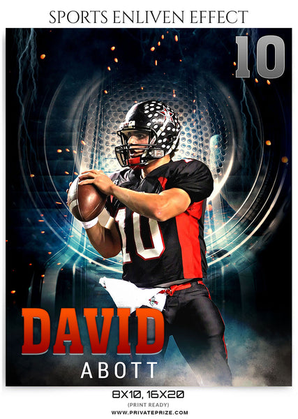 DAVID ABOTT FOOTBALL - SPORTS ENLIVEN EFFECT - Photography Photoshop Template