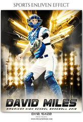 David Miles - Baseball Sports Enliven Effects Photography Template