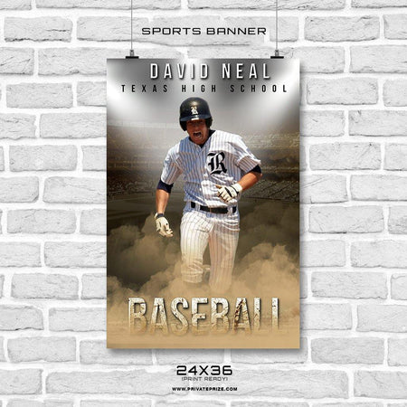 Davis Neal - Baseball Enliven Effects Sports Banner Photoshop Template - PrivatePrize - Photography Templates