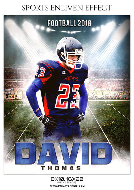 DAVID THOMAS-FOOTBALL- SPORTS ENLIVEN EFFECT - Photography Photoshop Template