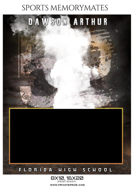 Dawson Arthur - Football Memory Mate Photoshop Template - PrivatePrize - Photography Templates