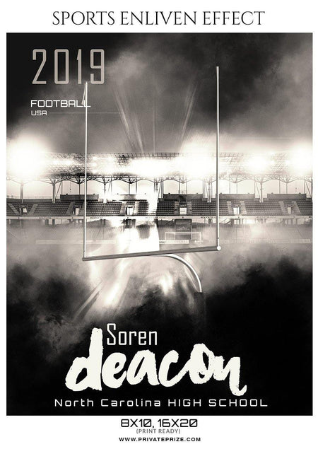Deacon Soren - Football Sports Enliven Effects Photography Template - PrivatePrize - Photography Templates