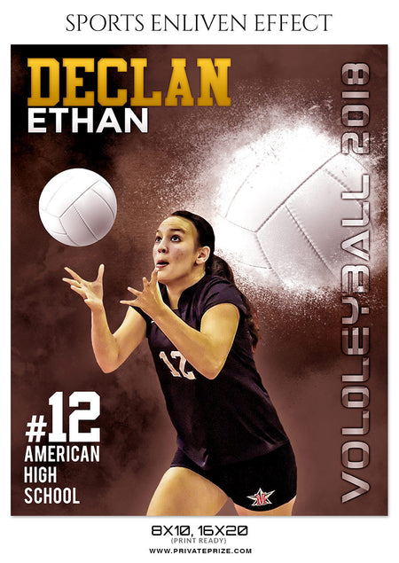 DECLAN ETHAN-VOLLEYBALL- SPORTS ENLIVEN EFFECT - Photography Photoshop Template