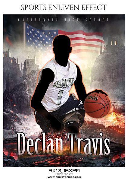 Delcan Travis - Basketball Sports Enliven Effects Photography Template - PrivatePrize - Photography Templates