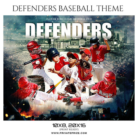 Defenders - Baseball Sports Theme Sports Photography Template - PrivatePrize - Photography Templates