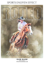 Delaney Zion - Rodeo Sports Enliven Effects Photography Template