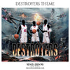 Destroyers - Basketball Themed Sports Photography Template - PrivatePrize - Photography Templates