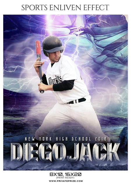 Diego Jack - Baseball Sports Enliven Effects Photography Template - PrivatePrize - Photography Templates