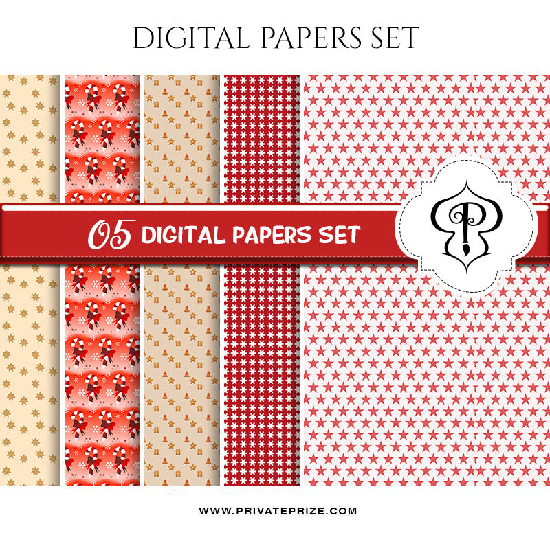 Christmas - Digital Paperpack - Photography Photoshop Template