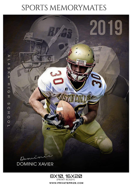 Dominic Xavier - Football Memory Mate Photoshop Template - PrivatePrize - Photography Templates
