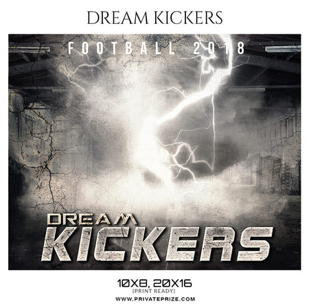 Dream Kickers - Football Themed Sports Photography Template - Photography Photoshop Template