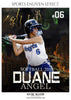 Duane Angel - Softball Sports Enliven Effects Photoshop Template - Photography Photoshop Template