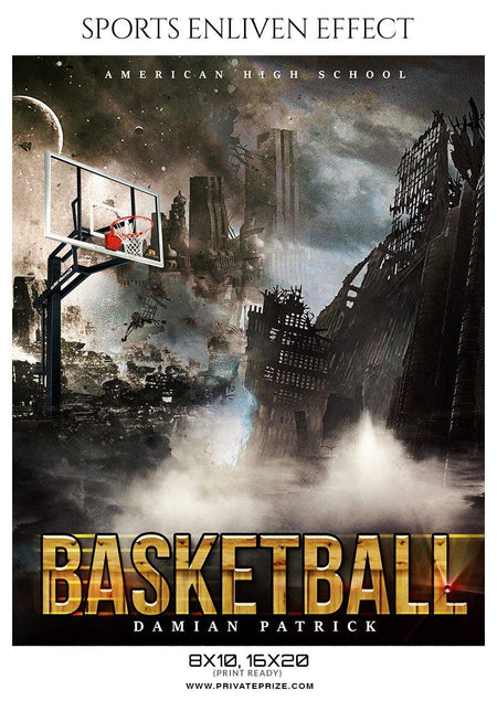 Damian Patrick - Basketball Sports Enliven Effect Photography Template - PrivatePrize - Photography Templates