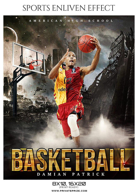 Damian Patrick - Basketball Sports Enliven Effect Photography Template - PrivatePrize - Photography Templates