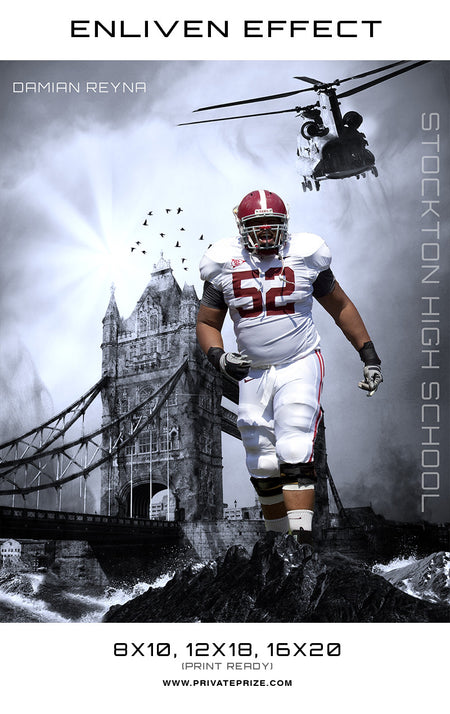 Damian Football Stockton High School Sports - Enliven Effects - Photography Photoshop Templates