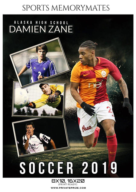 Damien Zane - Soccer Memory Mate Photoshop Template - PrivatePrize - Photography Templates