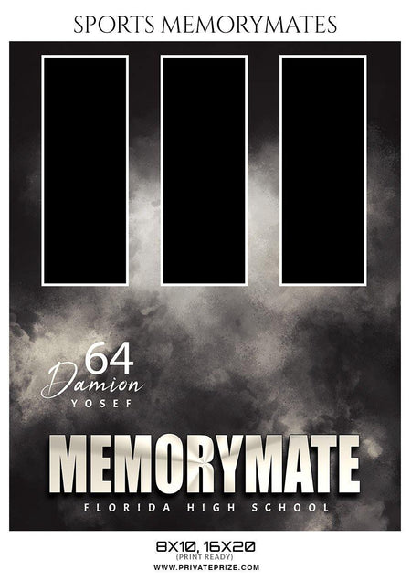 Damion Yosef  - Soccer Memory Mate Photoshop Template - PrivatePrize - Photography Templates