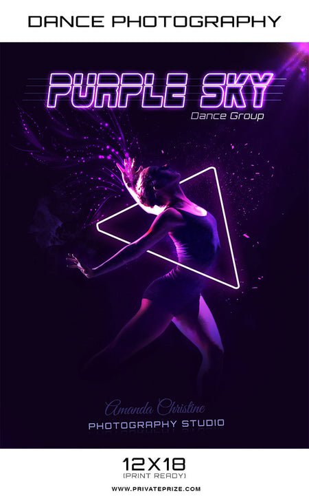 Purple Sky Dance Photography - Enliven Effects Photoshop Template - Photography Photoshop Template