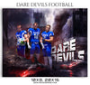 Dare Devils- Football- Themed Sports Template - Photography Photoshop Template