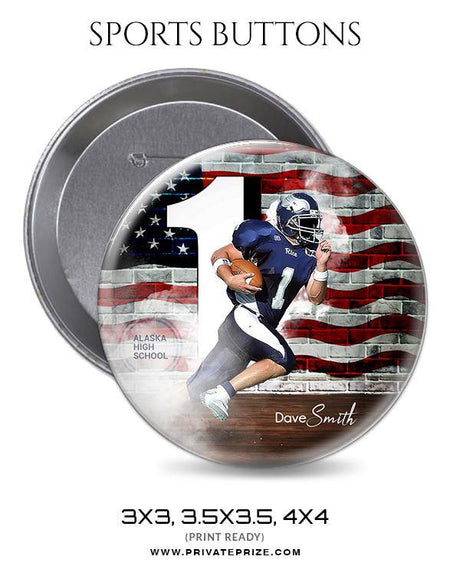 Dave Smith - Football Sports Button - PrivatePrize - Photography Templates