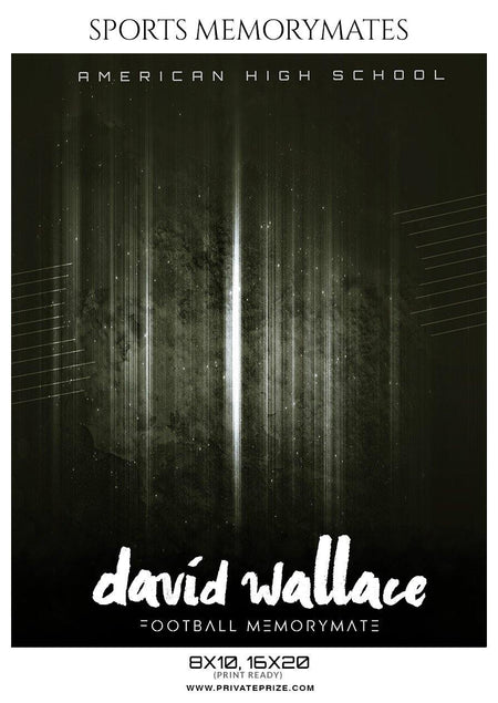 David Wallace - Football Memory Mate Photoshop Template - PrivatePrize - Photography Templates
